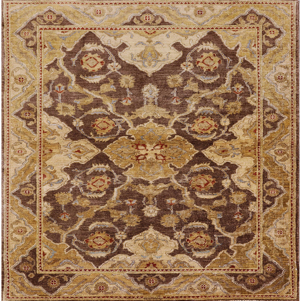 Ahgly Company Indoor Square Mid-Century Modern Area Rugs, 6' Square