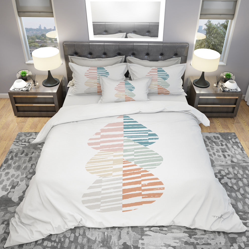 Abstract Orange Drops Meditate Iv Duvet Cover Set, Twin