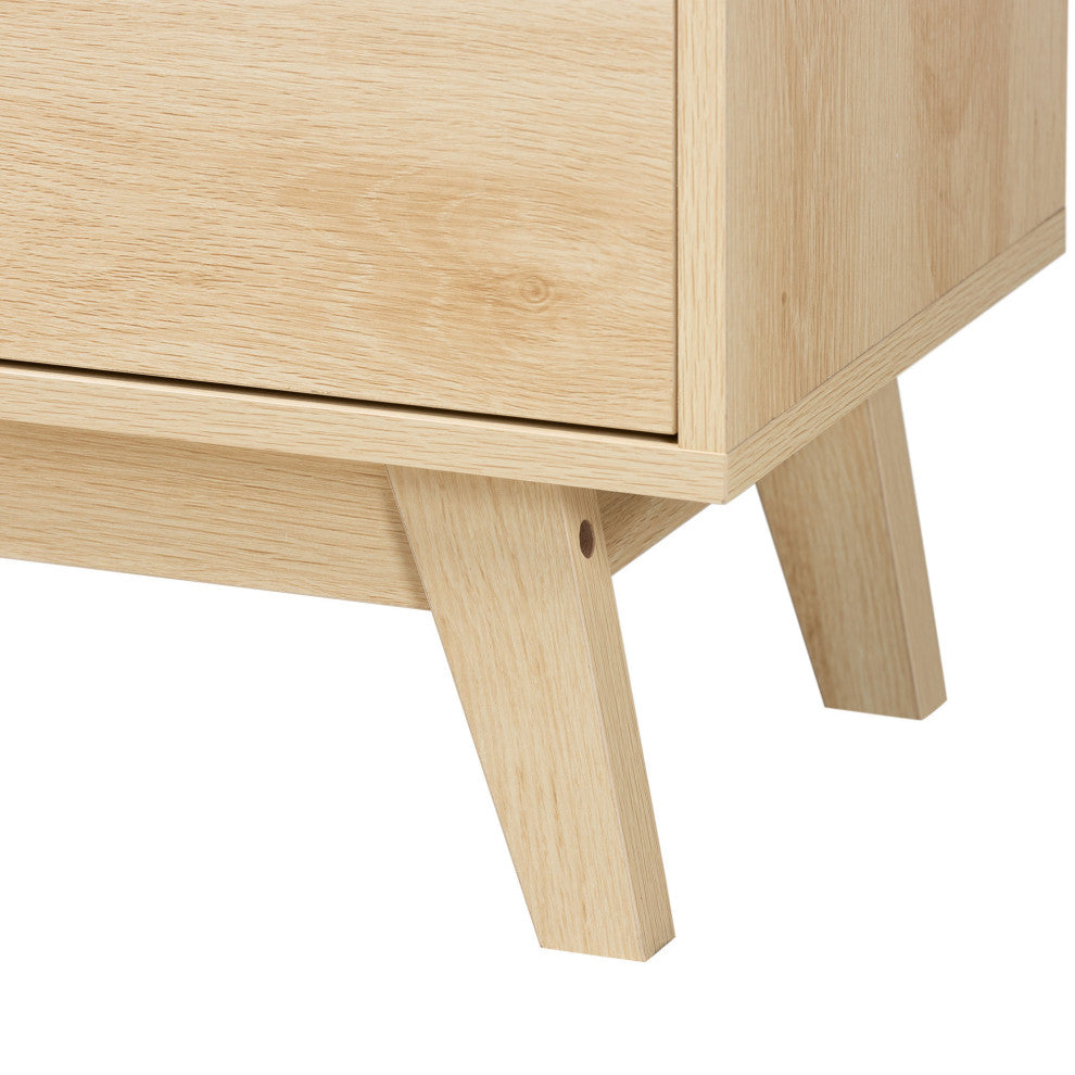 Vanda Oak Brown Finished Wood Bookshelf