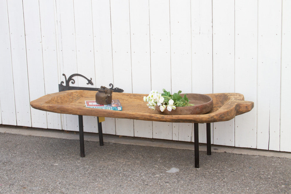 Antique Naga Wooden Trough Table