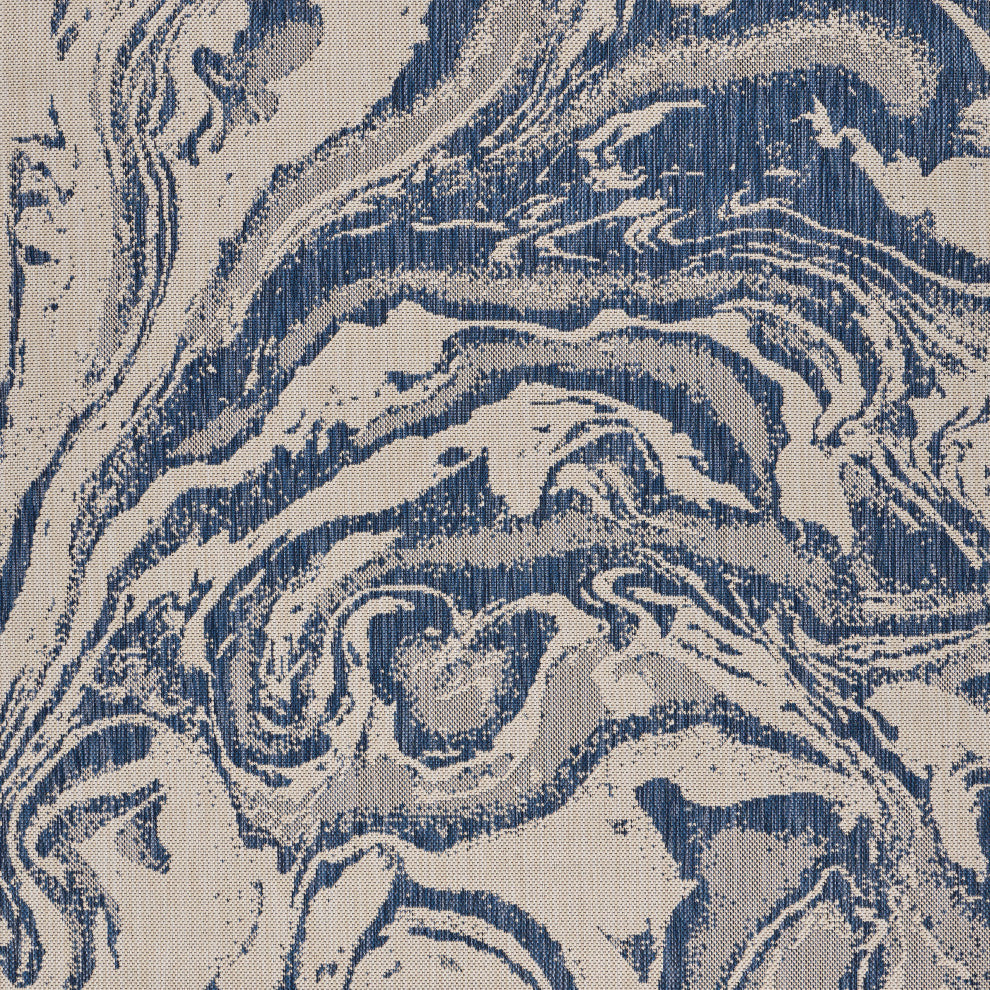 Abstract Oasis Indoor Outdoor Rug, 5'3"x7'