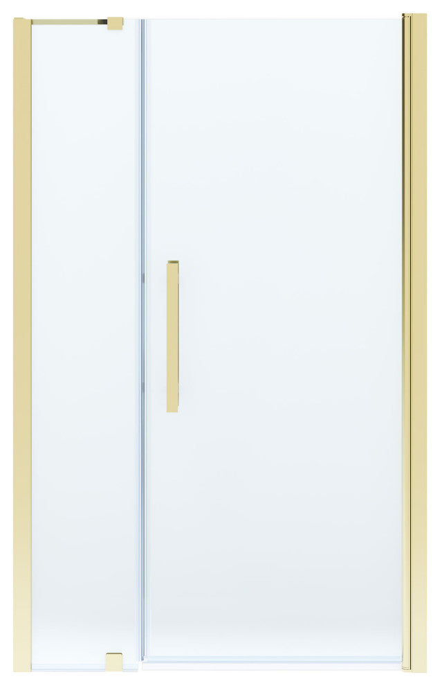 Pasadena 48"Wx36"Dx74 3/4"H Alcove Pivot Shower Kit Gold Base