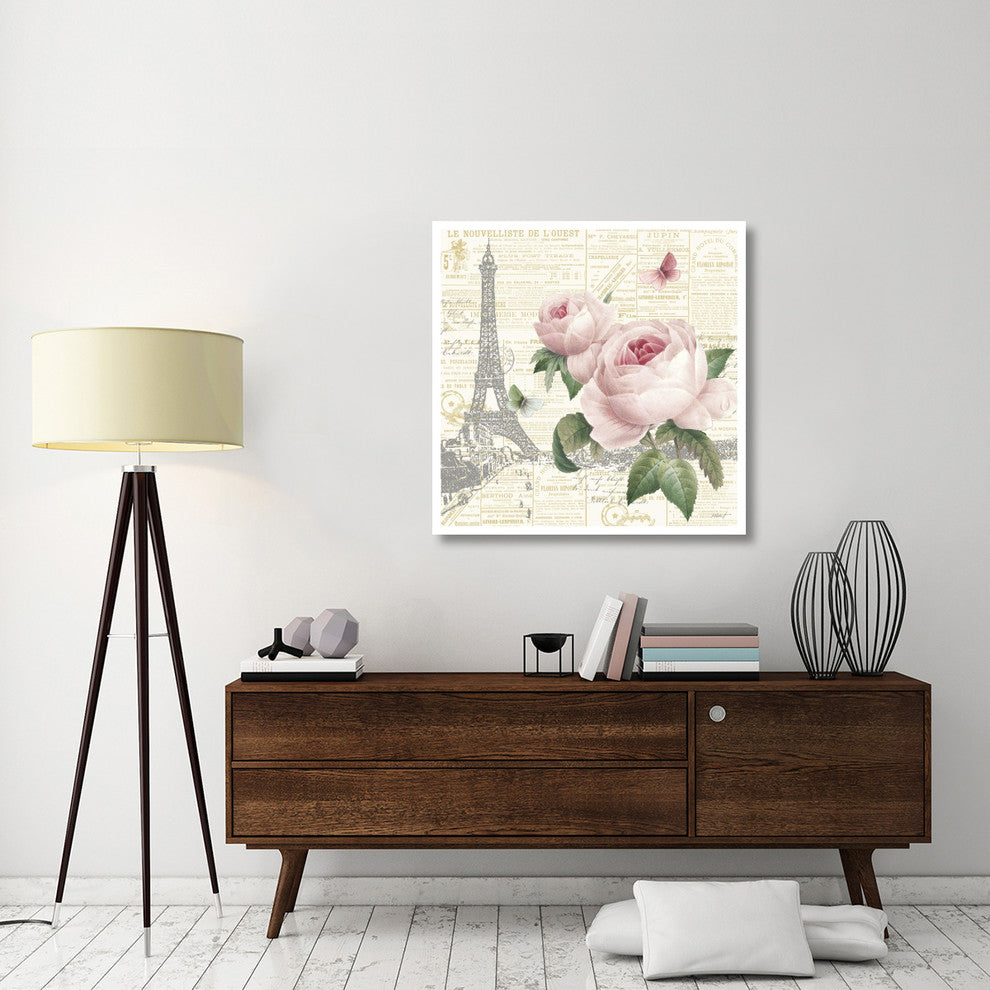 "Roses in Paris III" Digital Paper Print by Katie Pertiet, 38"x38"