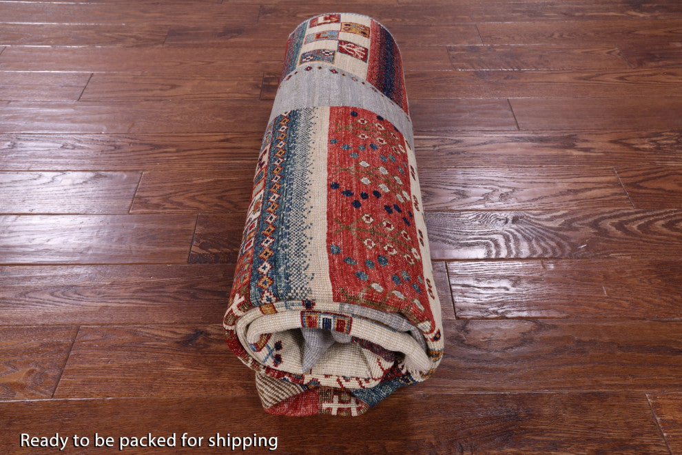 Tribal Persian Gabbeh Handmade Rug 5' 5" X 7' 10" Q10710