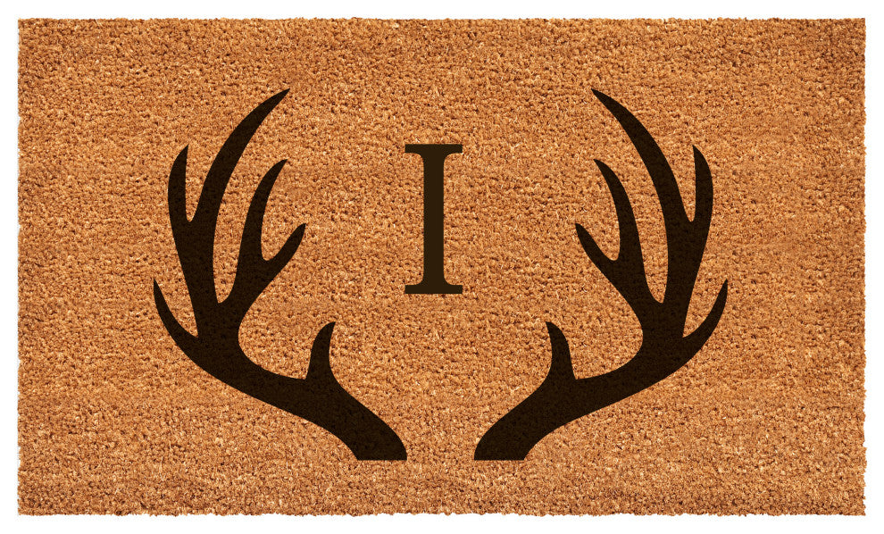 Calloway Mills Antler Monogram Doormat, 30"x48", Letter I