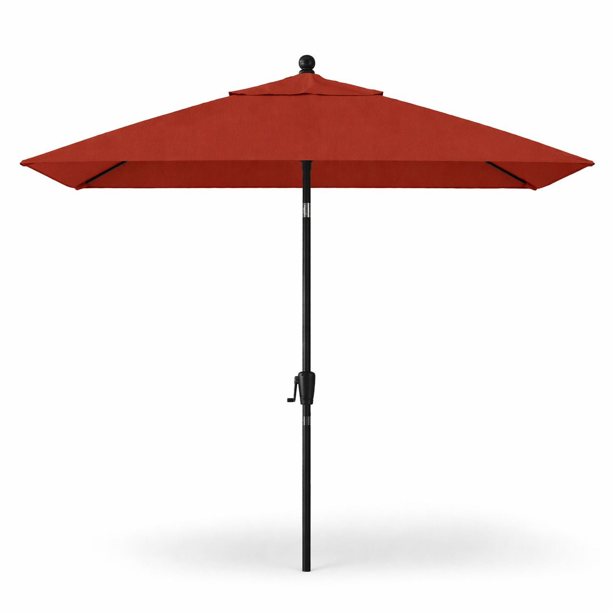 Pismo Dawn 9'x7' Rectangular Premium Push Tilt Market Umbrella, Black Frame, Ter