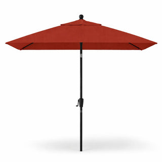 Pismo Dawn 9'x7' Rectangular Premium Push Tilt Market Umbrella, Black Frame, Ter