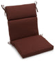 20"x42" Spun Polyester Outdoor Squared Seat/Back Chair Cushion, Cocoa
