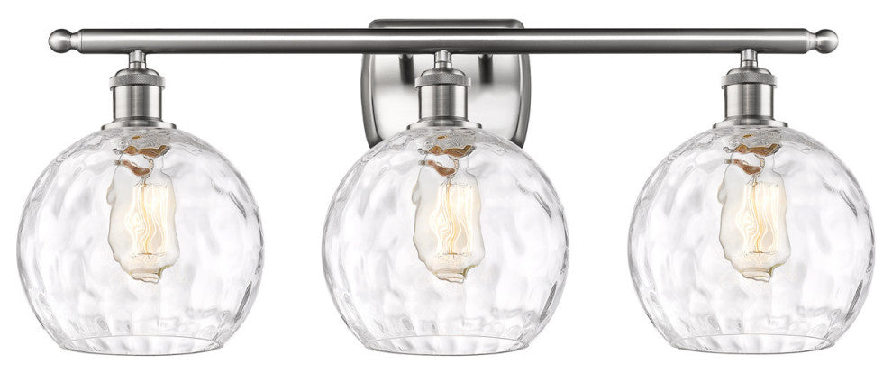 Innovations 516-3W-SN-G1215-8-LED 3 Light Bath Vanity Light Brushed Satin Nickel