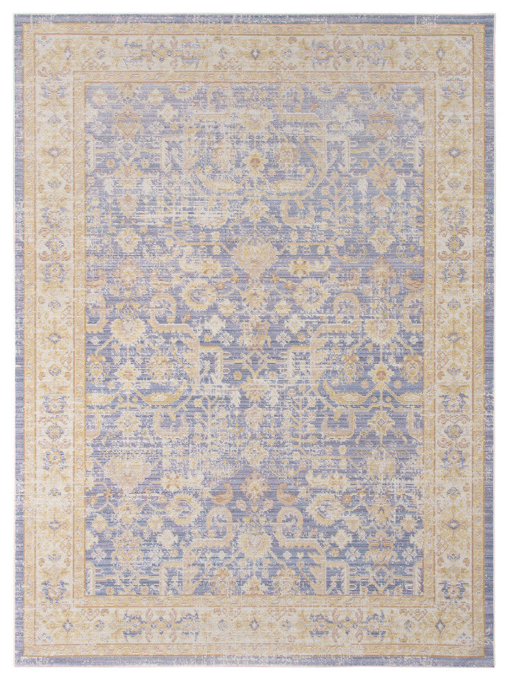 Ceniscia Tatum Vintage Polyester Area Rug, Lavender, 5'3"x7'3"