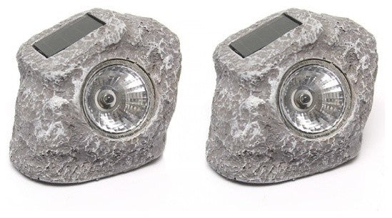 Solar Sunstone 2-Pack Decorative Rock Lights