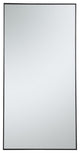 Elegant Decor Eternity 72" x 36" Contemporary Metal Frame Mirror in Black