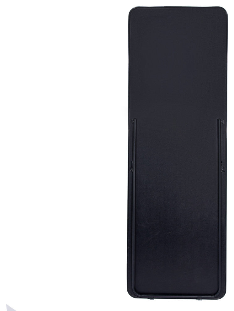 63" x 20" Metal Framed Freestanding Full Length Mirror, Black, 20" X 63"