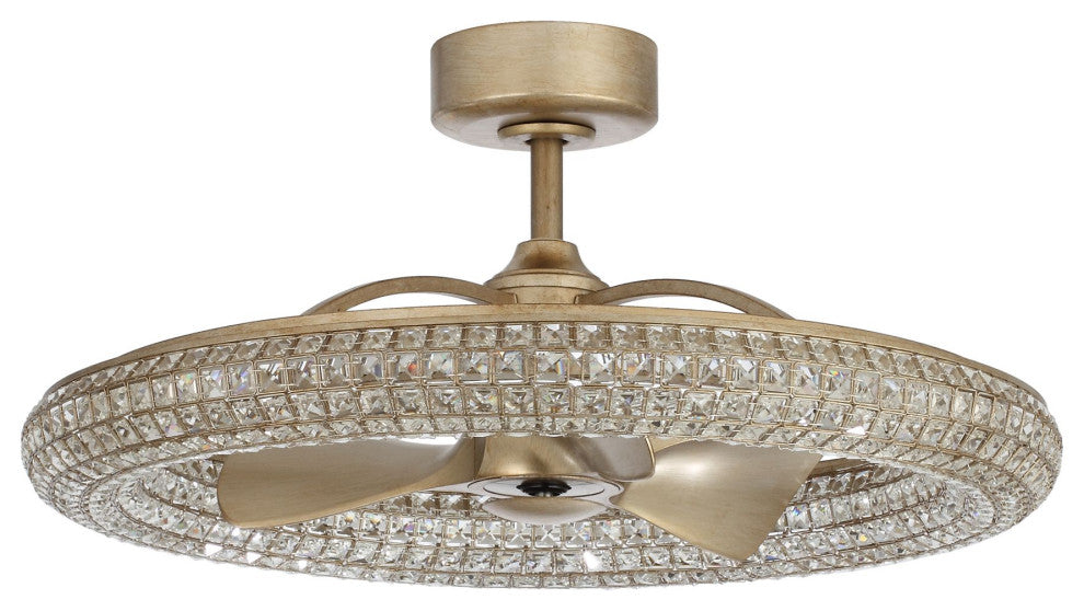 32 in New Bronze Modern Ceiling Fan with 3 Blades, Remote Control