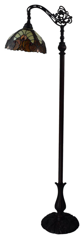 Amora Lighting AM344FL12 Tiffany Style Geometric Reading Lamp