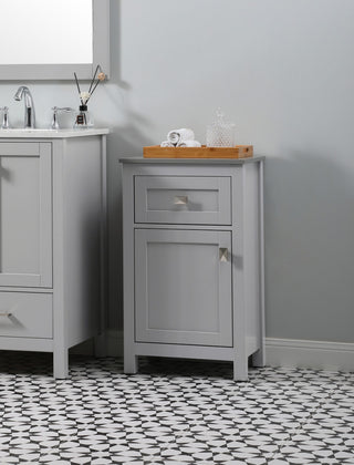 18" Wide Bathroom Storage Freedstanding Cabinet, Grey