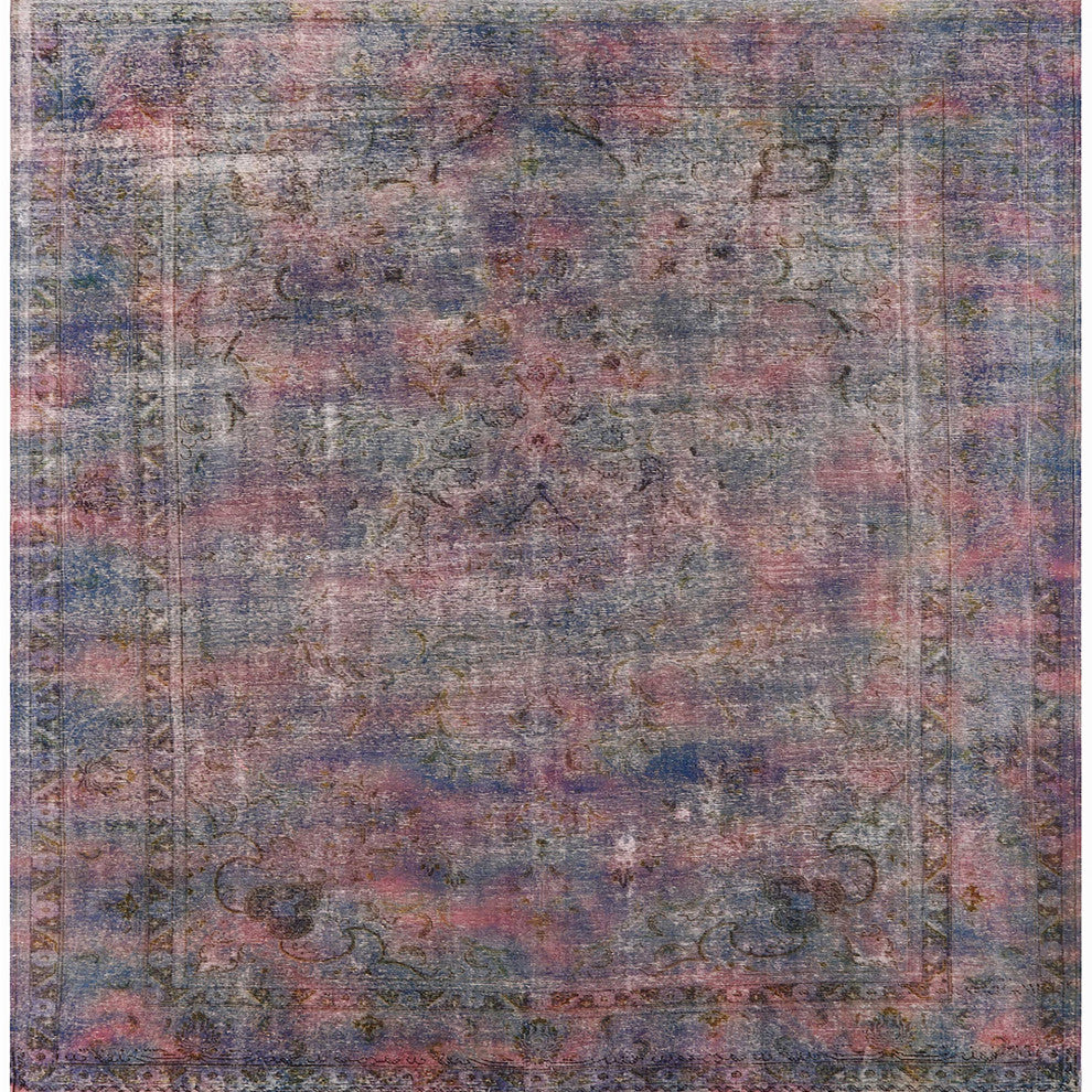 Ahgly Company Indoor Square Mid-Century Modern Area Rugs, 7' Square