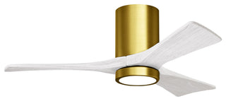 Matthews Fan Irene-3HLK With Lighting Kit, Brushed Brass, 42", Matte White