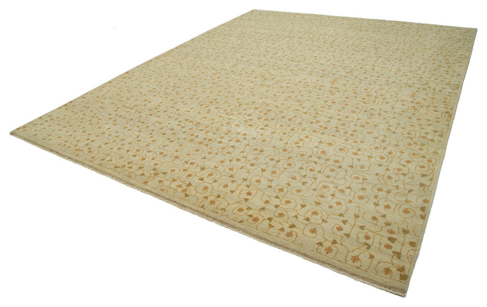 Rug N Carpet - Hand-Knotted Oriental 10' 1" x 13' 1" Unique Oushak Area Rug