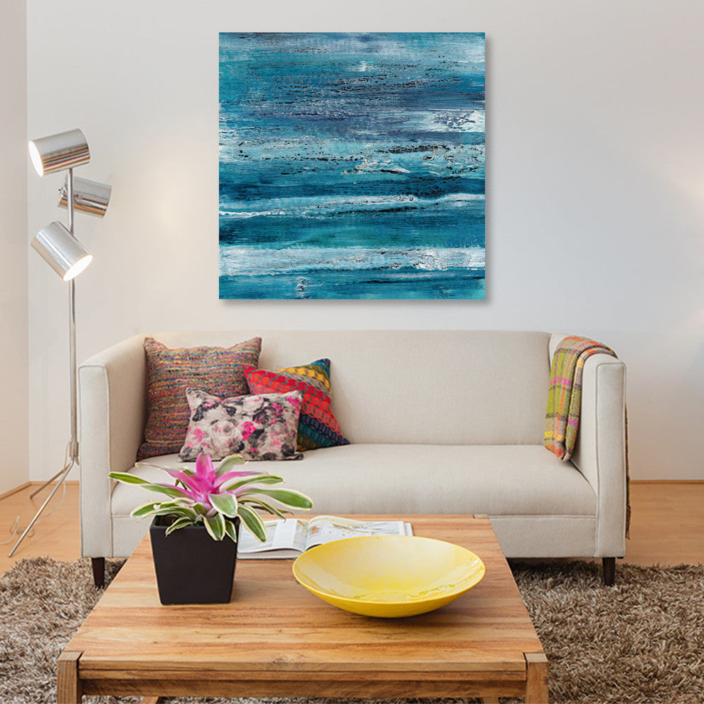 "Indigo Dreams" by Alicia Dunn, Canvas Print, 18"x18"