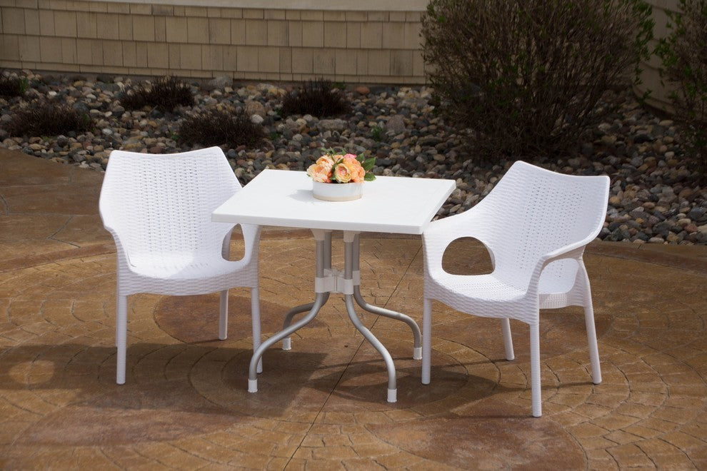 3-Piece Lyra Bistro Table With Carina All Weather Chairs Set