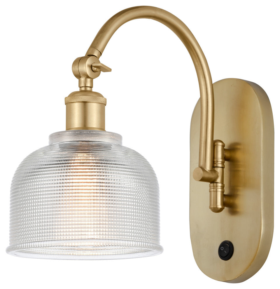 Innovations 518-1W-SG-G412 Dayton 1 Light 5.5" Sconce, Satin Gold