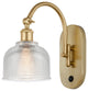 Innovations 518-1W-SG-G412 Dayton 1 Light 5.5" Sconce, Satin Gold