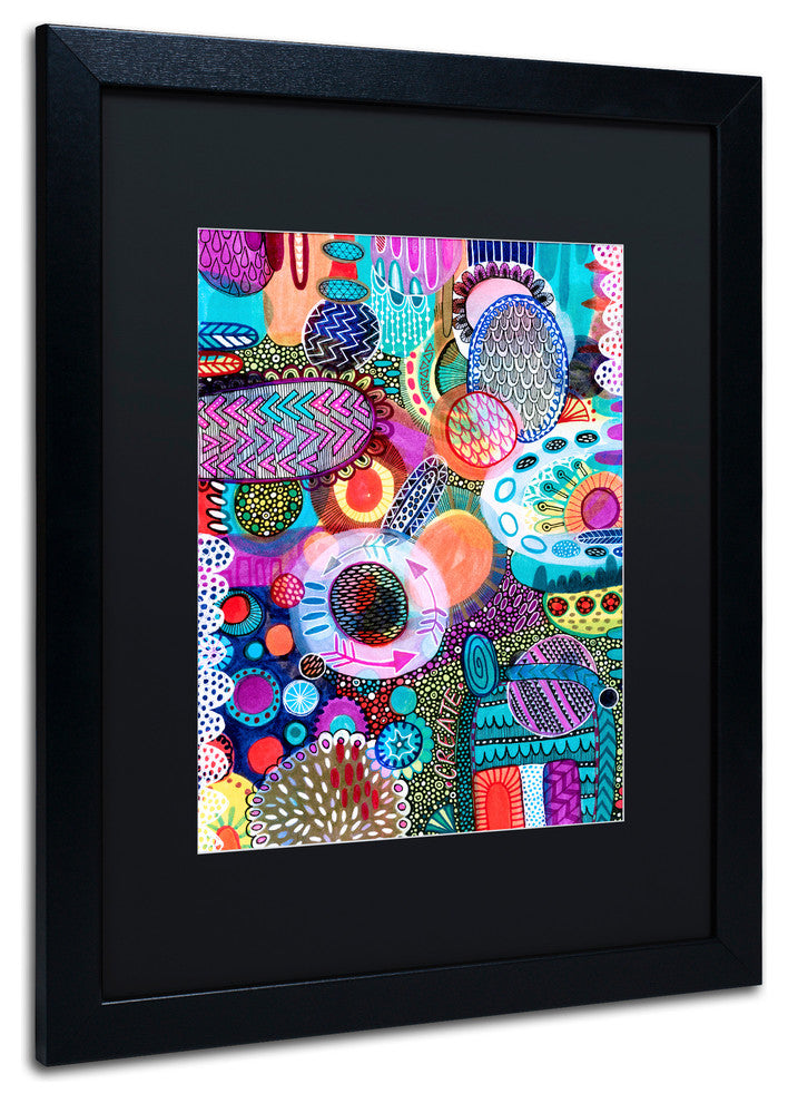 Hello Angel 'Creation' Art, Black Frame, Black Mat, 20x16
