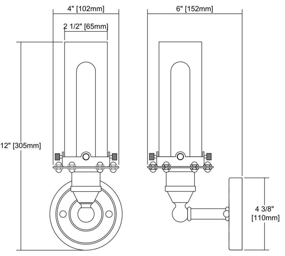 Fulton 1-Light Wall Lamp, Oil Rubbed Bronze