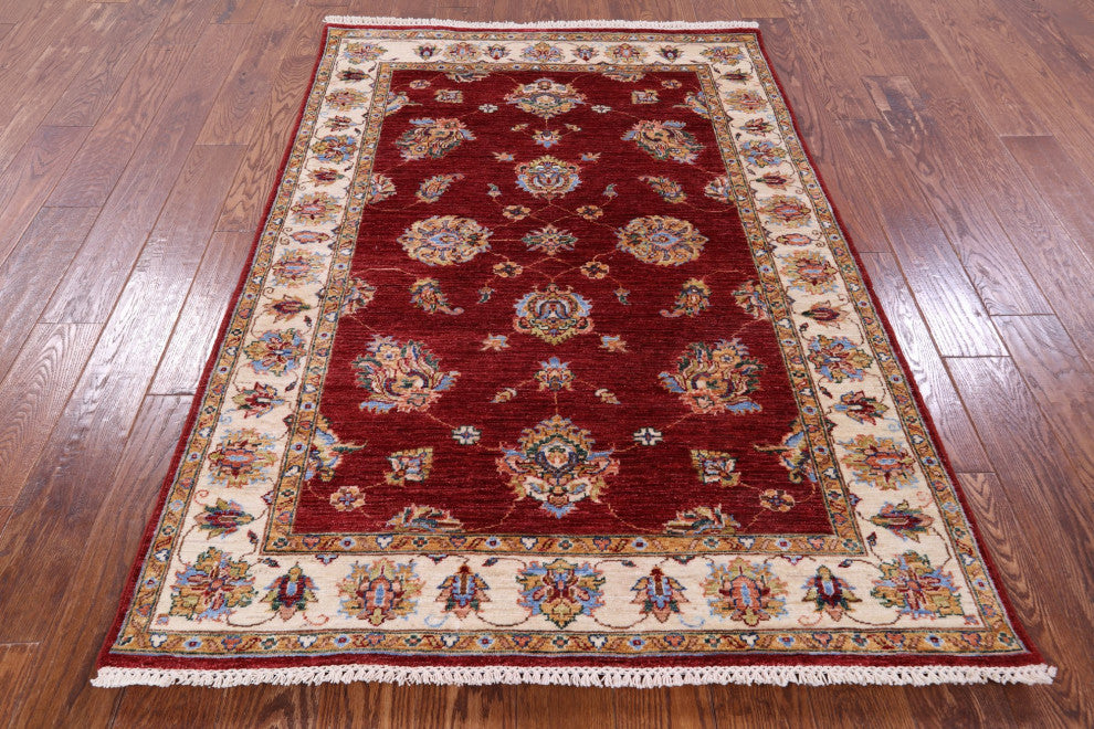 4' 0" X 5' 9" Persian Tabriz Handmade Wool Rug - Q12783