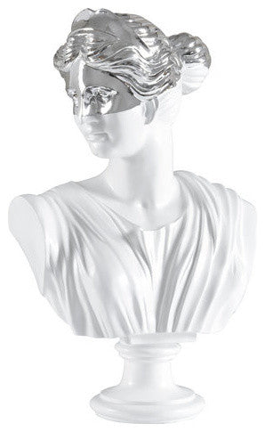 Ren Wil Silver, Matte White Silver Bust Statues And Figurines By Alem Sklar