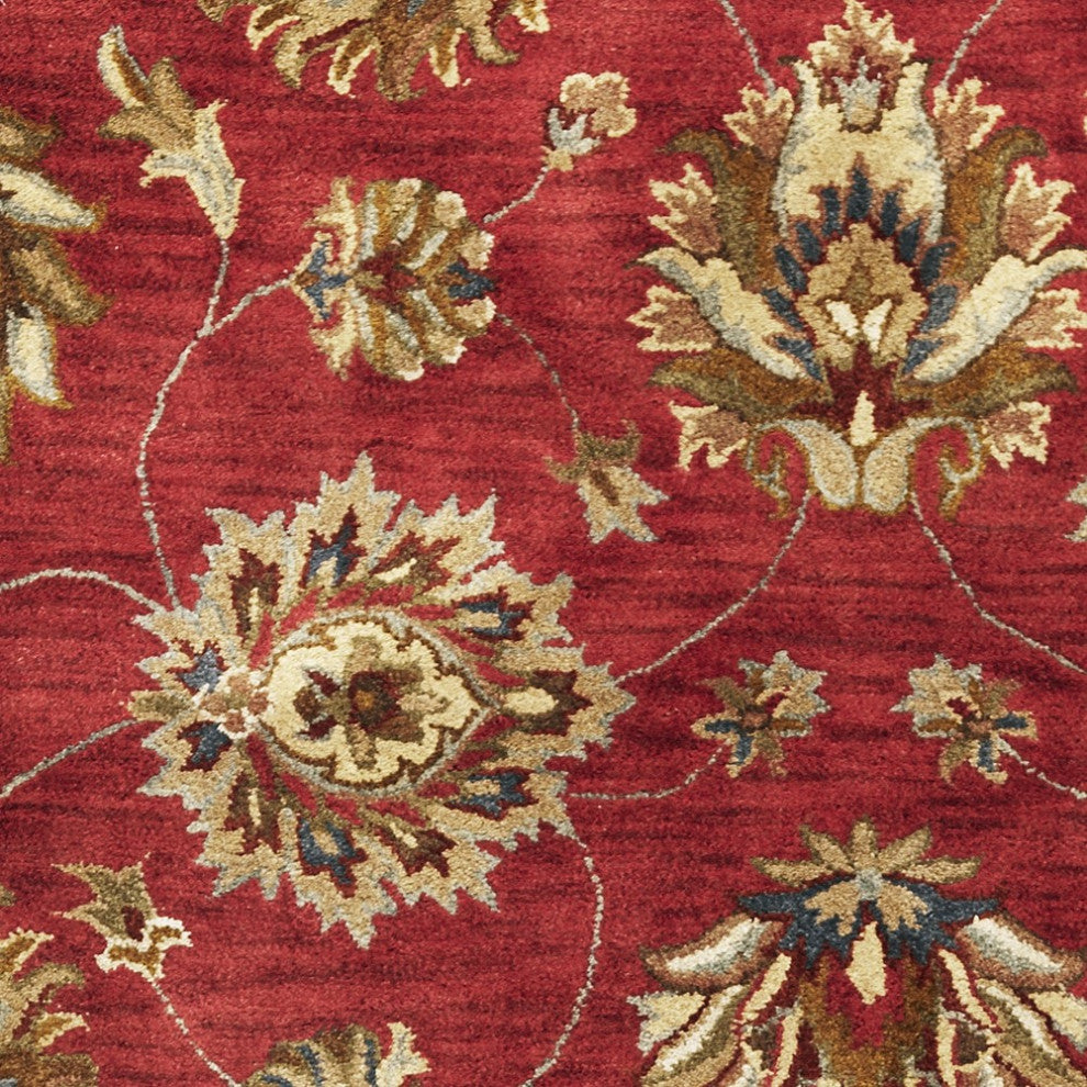 HomeRoots 8' x 10' 6" Wool Red Area Rug