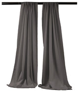 LA Linen Polyester Poplin Backdrop Drape 96"x58", 2 Pack, Charcoal