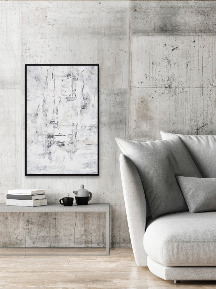 "Edge of Darkness" Floater Framed Painting Print on Canvas, 24x36