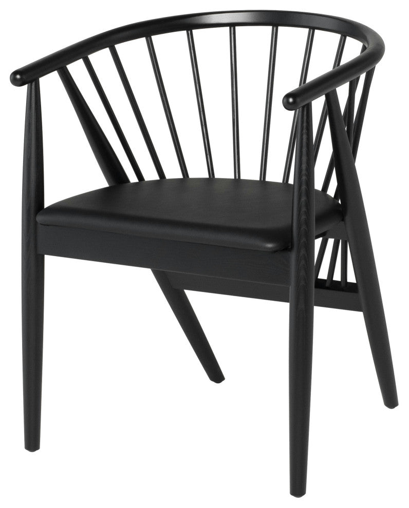 Danson Black Naugahyde Dining Chair, HGYU227