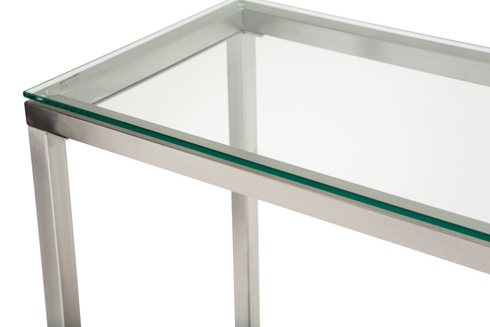 Diversey Console Table With Glass Top