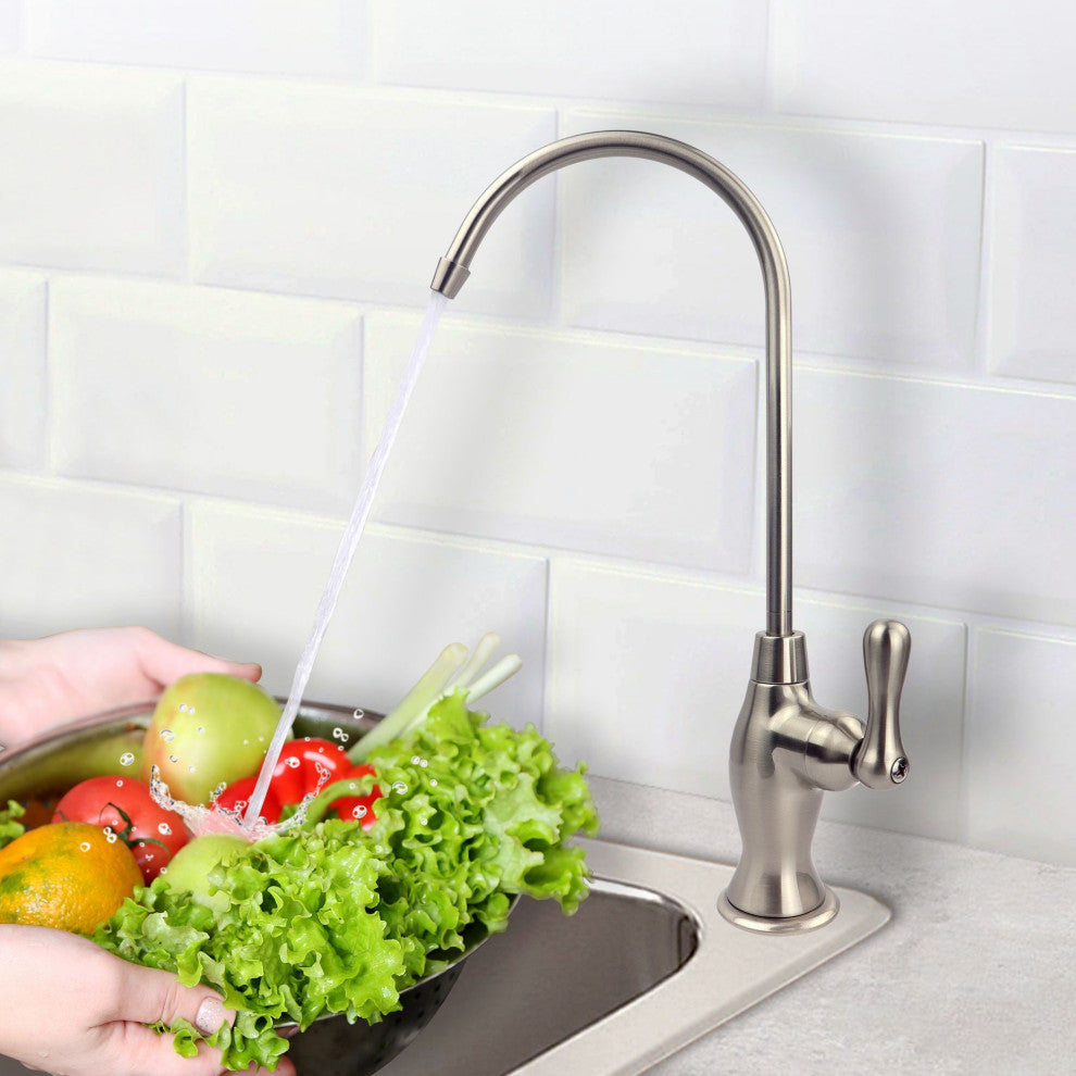 APEC Premium Quality Ceramic Disc Faucet Lead-Free, Coke Shape, Brushed Nickel