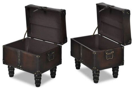 vidaXL Storage Bench Dark Brown