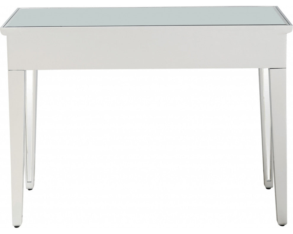 Silver Finish Three Drawer Console Table