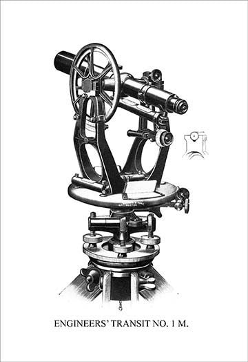 Engineers' Transit No. 1M- Fine Art Giclee Print 24" x 36"