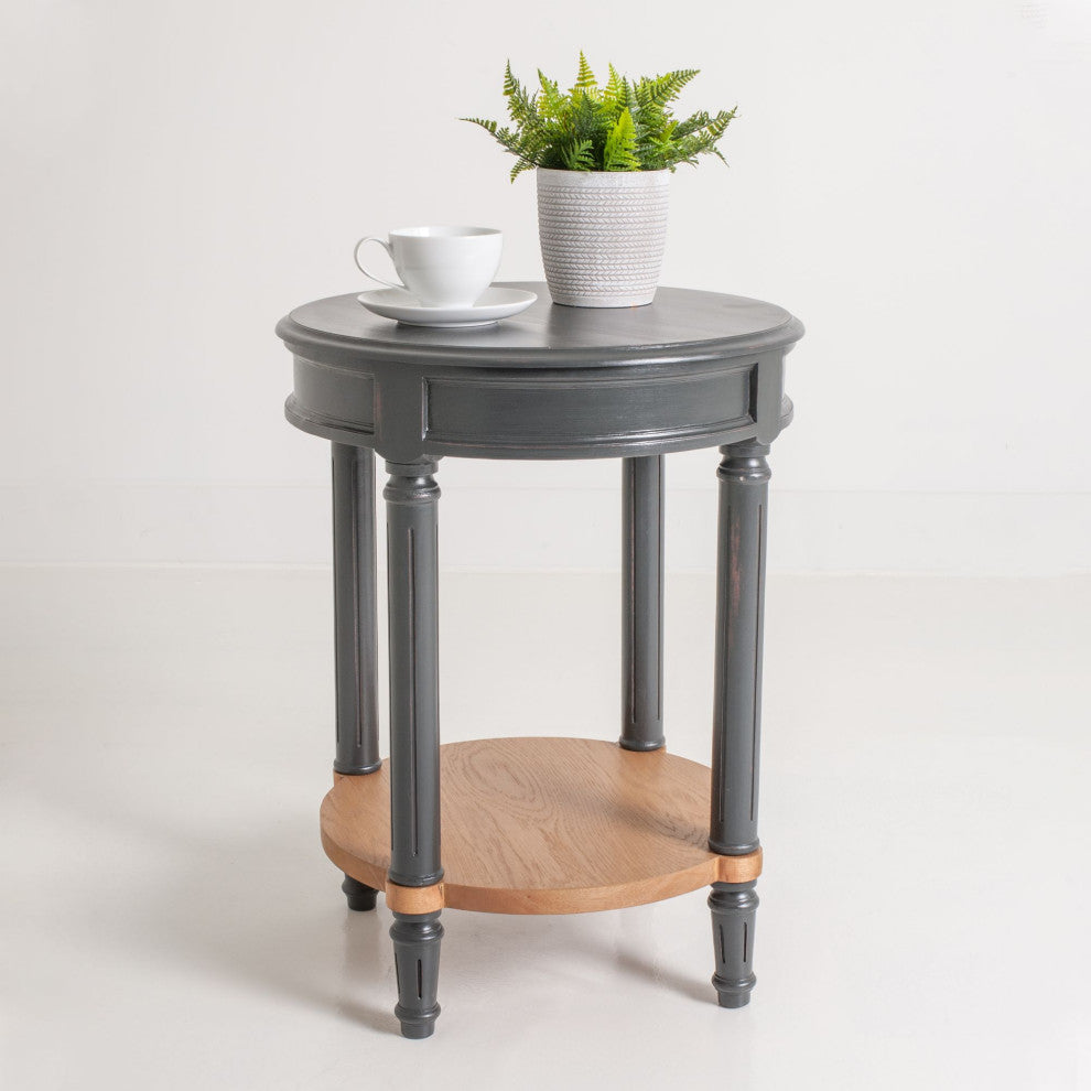 East at Main Sorano Side Table, Black-Natural