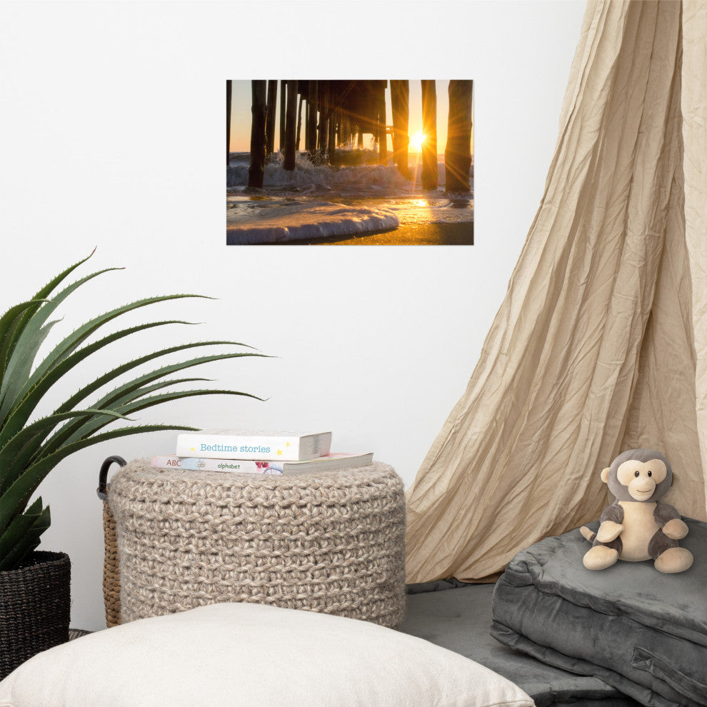 Sea Foam In The Sunlight Landscape Photo Unframed Wall Art Print, 12" X 18"