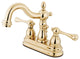 Kingston Brass 4" Centerset Bathroom Faucet, Polished Brass