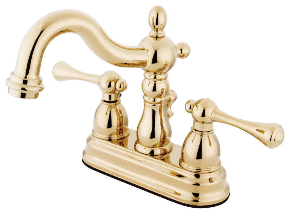 Kingston Brass 4" Centerset Bathroom Faucet, Polished Brass