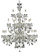 Elegant Alexandria Foyer Hall Light, Chrome Finish With Royal Cut Crystal
