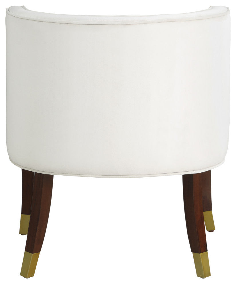 Perry Velvet Upholstered Dining Chair (Set of 2), Cream