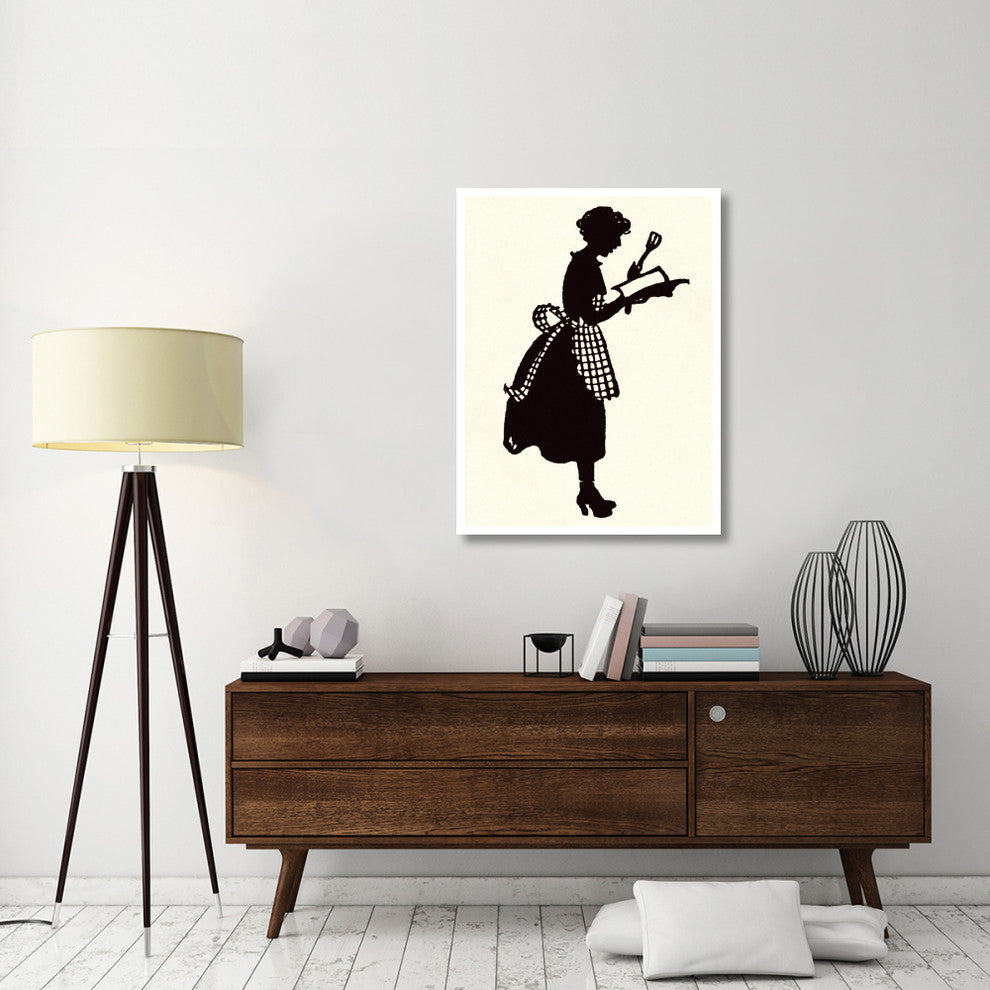 "Homemaker Reads a Recipe Book" Digital Paper Print by Maxfield Parrish, 32"x42"