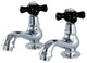 Kingston Brass Basin Faucet With Cross Handle, Polished Chrome