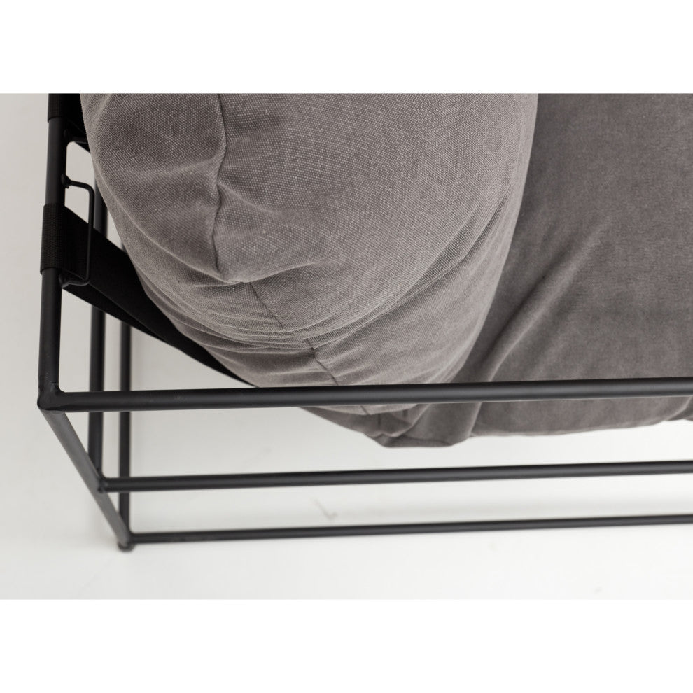 Trent Accent Chair, Washed Gray
