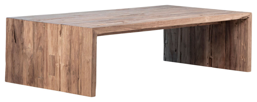 Camila 60" Rectangular Reclaimed Teak Waterfall Coffee Table